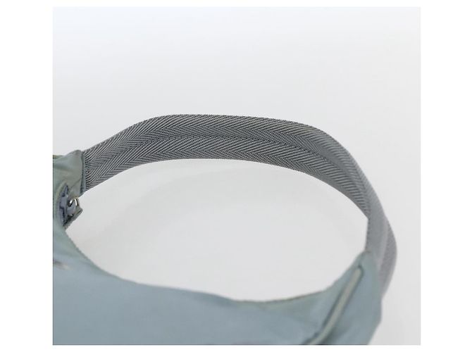 Pochette in nylon PRADA blu baby argento autentica fm5138 Blu chiaro - vista 8
