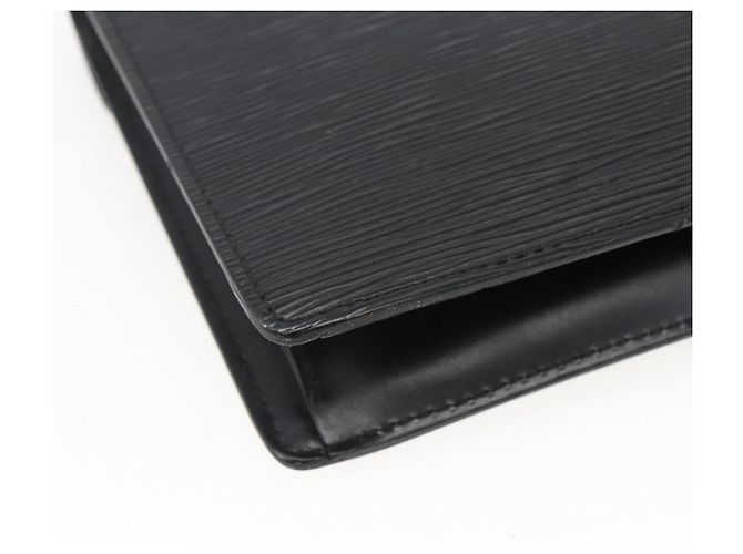 LOUIS VUITTON Epi Serie Dragonne Clutch Bag Nero M52612 LV Auth ep13469 - vista 16