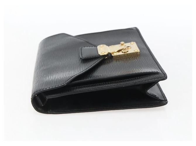 LOUIS VUITTON Epi Serie Dragonne Clutch Bag Nero M52612 LV Auth ep13469 - vista 3