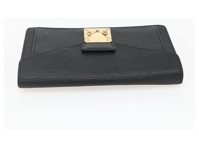 LOUIS VUITTON Epi Serie Dragonne Clutch Bag Nero M52612 LV Auth ep13469 - vista 5