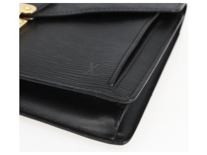 LOUIS VUITTON Epi Serie Dragonne Clutch Bag Nero M52612 LV Auth ep13469 - vista 7