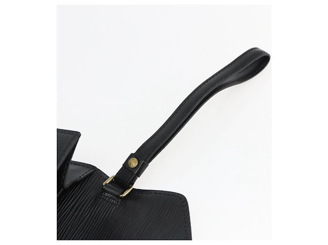 LOUIS VUITTON Epi Serie Dragonne Clutch Bag Nero M52612 LV Auth ep13469 - vista 8
