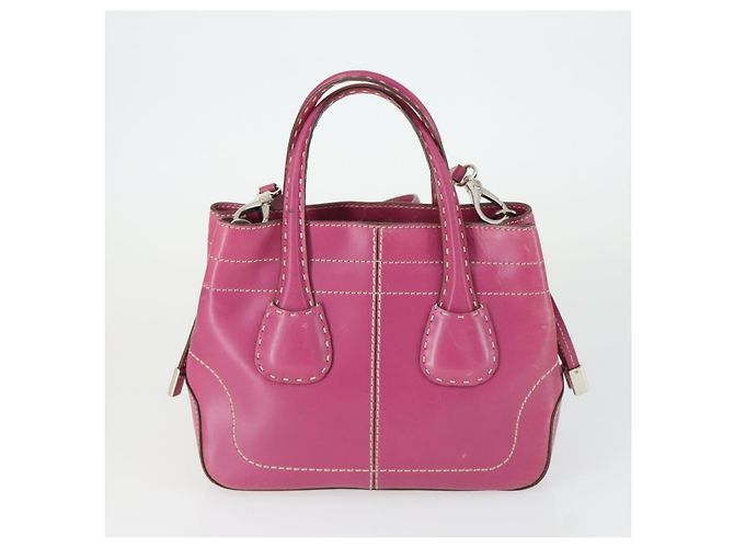 BALLY TOD'S Borsa a Spalla in Pelle 2 Pezzi Rosa Nero Auth BA9888 - vista 3