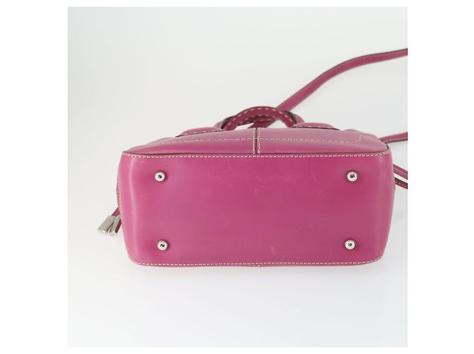 BALLY TOD'S Borsa a Spalla in Pelle 2 Pezzi Rosa Nero Auth BA9888 - vista 7