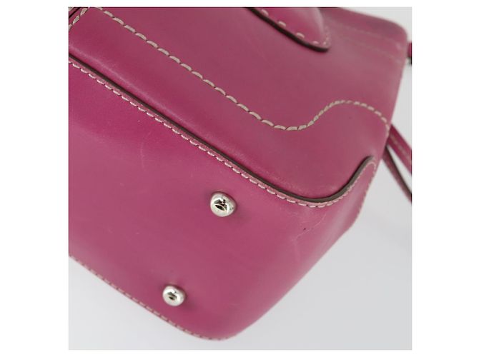 BALLY TOD'S Borsa a Spalla in Pelle 2 Pezzi Rosa Nero Auth BA9888 - vista 8