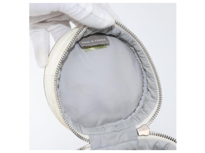 Borsa porta bottiglia in nylon bianco e argento della linea sportiva CHANEL con CC Auth bs33406 - vista 10