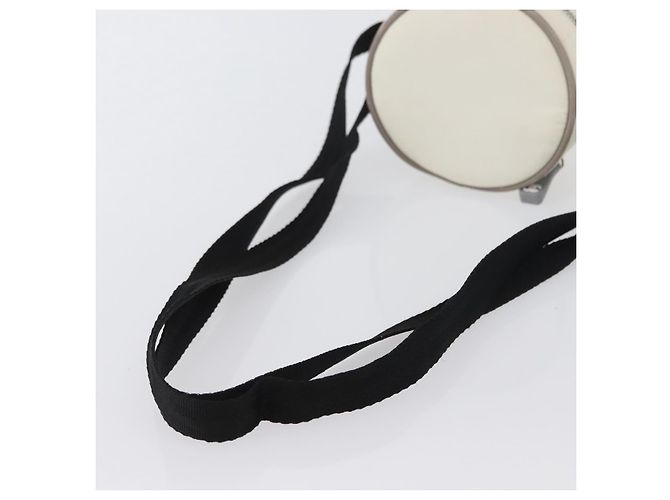 Borsa porta bottiglia in nylon bianco e argento della linea sportiva CHANEL con CC Auth bs33406 - vista 7