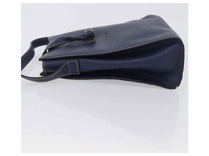 Bolso de Hombro LOEWE de Cuero Azul Marino Dorado Auth ep13402 - vista 4