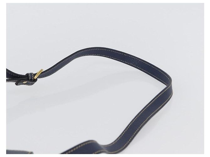 Bolso de Hombro LOEWE de Cuero Azul Marino Dorado Auth ep13402 - vista 8