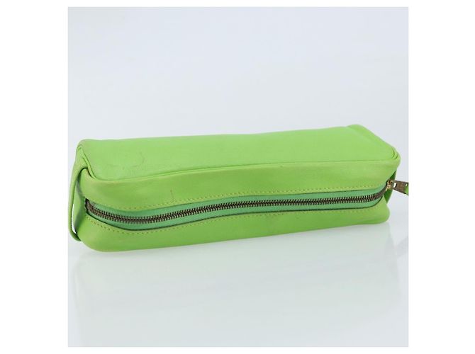 Hermès HERMES Scribe Pen Case Leather Light green Auth 172578 - view 5