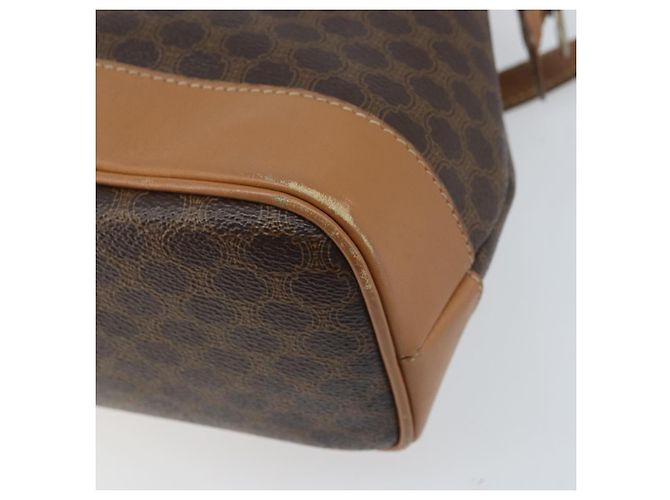 Céline Borsa a mano in tela Macadam CELINE in pelle PVC marrone e oro Auth 172241 D'oro - vista 15