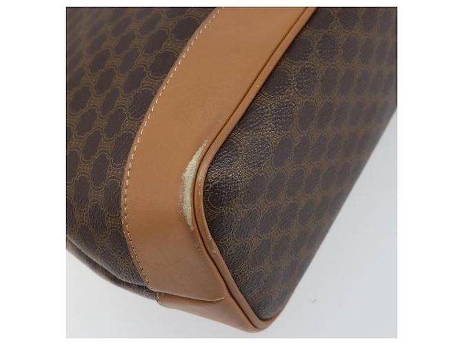 Céline Borsa a mano in tela Macadam CELINE in pelle PVC marrone e oro Auth 172241 D'oro - vista 16