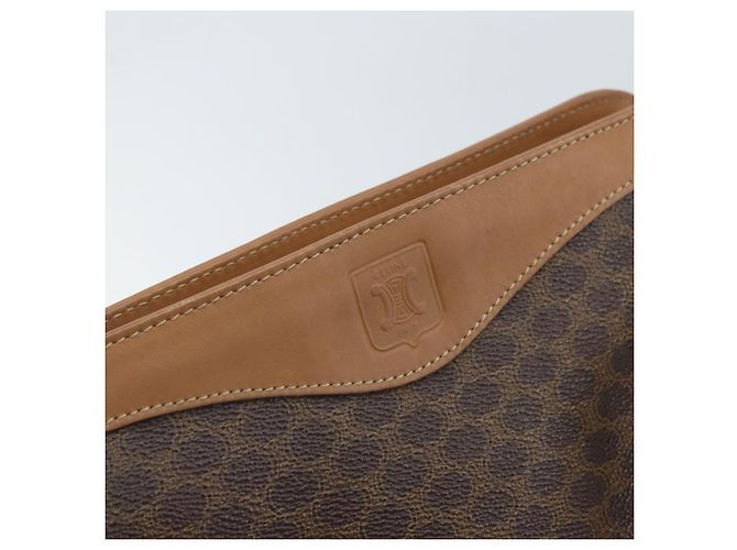Céline Borsa a mano in tela Macadam CELINE in pelle PVC marrone e oro Auth 172241 D'oro - vista 17