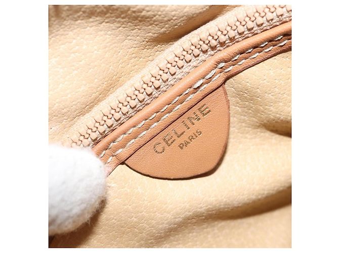 Céline Borsa a mano in tela Macadam CELINE in pelle PVC marrone e oro Auth 172241 D'oro - vista 19
