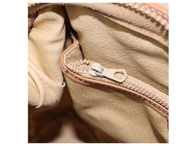 Céline Borsa a mano in tela Macadam CELINE in pelle PVC marrone e oro Auth 172241 D'oro - vista 22