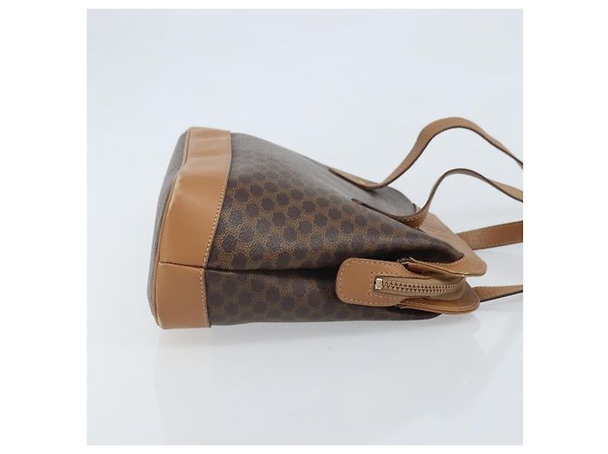 Céline Borsa a mano in tela Macadam CELINE in pelle PVC marrone e oro Auth 172241 D'oro - vista 3