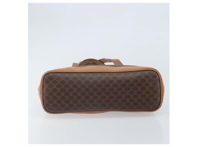Céline Borsa a mano in tela Macadam CELINE in pelle PVC marrone e oro Auth 172241 D'oro - vista 5