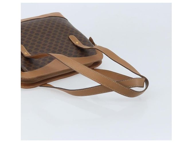 Céline Borsa a mano in tela Macadam CELINE in pelle PVC marrone e oro Auth 172241 D'oro - vista 7