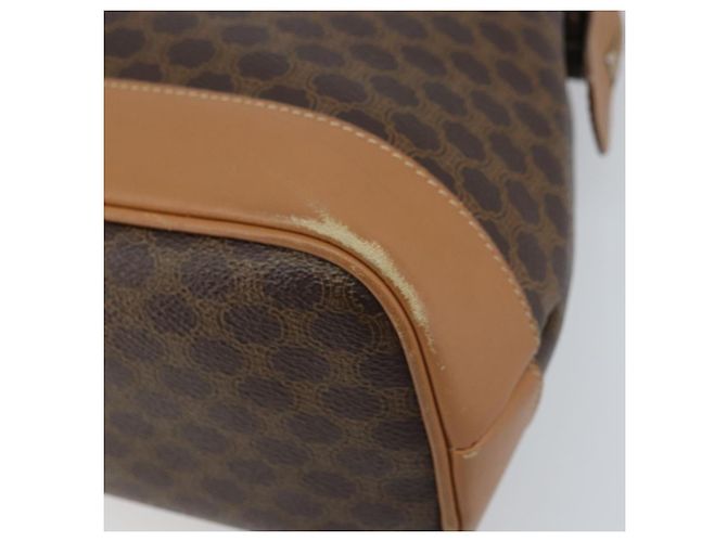 Céline Borsa a mano in tela Macadam CELINE in pelle PVC marrone e oro Auth 172241 D'oro - vista 9