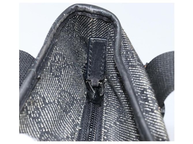 Borsa Tote GG Canvas Gucci Nera Argento 28893 Auth bs33436 Nero - vista 10