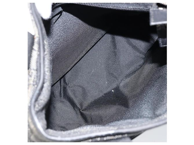 Borsa Tote GG Canvas Gucci Nera Argento 28893 Auth bs33436 Nero - vista 11