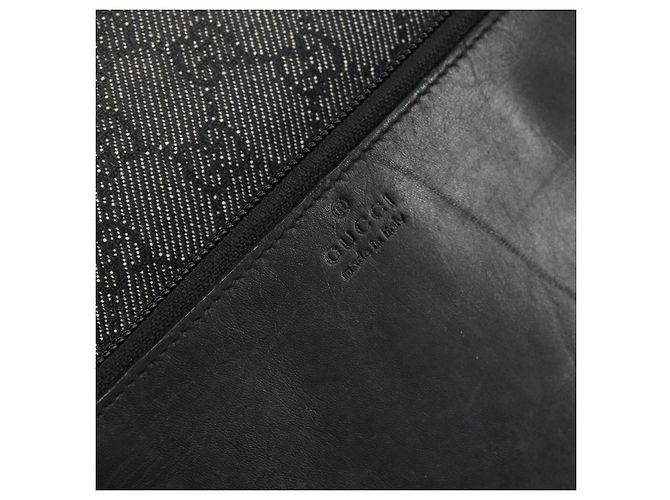 Borsa Tote GG Canvas Gucci Nera Argento 28893 Auth bs33436 Nero - vista 18
