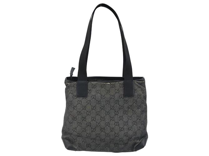 Borsa Tote GG Canvas Gucci Nera Argento 28893 Auth bs33436 Nero - vista 2