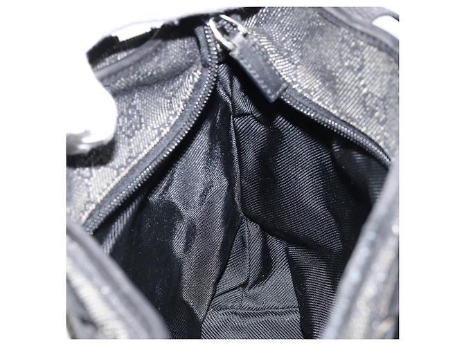 Borsa Tote GG Canvas Gucci Nera Argento 28893 Auth bs33436 Nero - vista 20