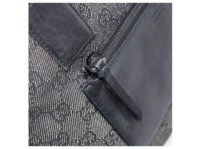 Borsa Tote GG Canvas Gucci Nera Argento 28893 Auth bs33436 Nero - vista 24
