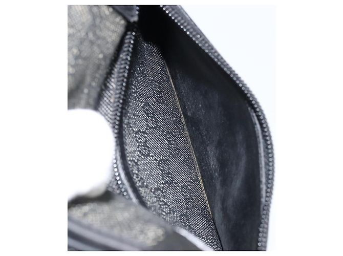 Borsa Tote GG Canvas Gucci Nera Argento 28893 Auth bs33436 Nero - vista 25