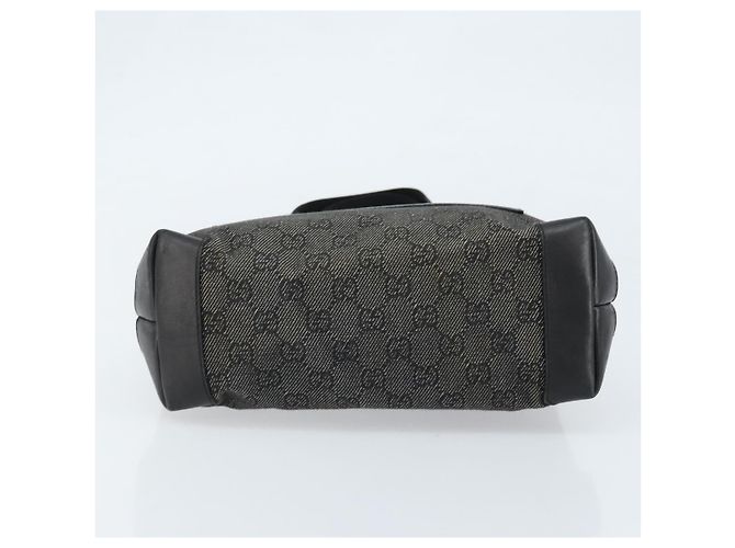 Borsa Tote GG Canvas Gucci Nera Argento 28893 Auth bs33436 Nero - vista 5
