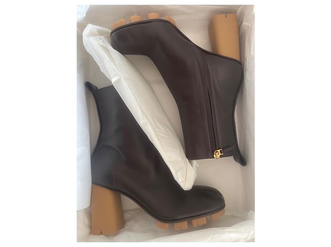 Botas Shore Bottega Veneta Castaño Beige - vista 3
