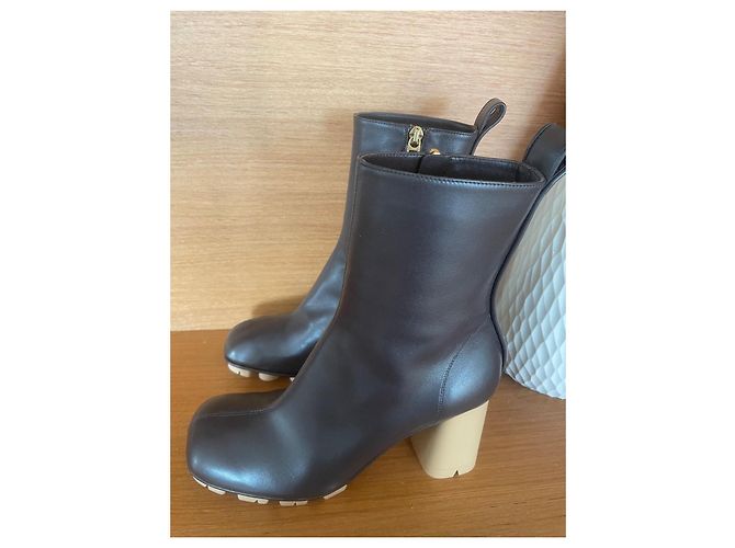 Botas Shore Bottega Veneta Castaño Beige - vista 8