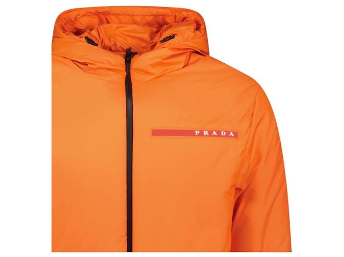 Leichte, gesteppte Prada-Jacke aus Polyester Orange - Ansicht 2