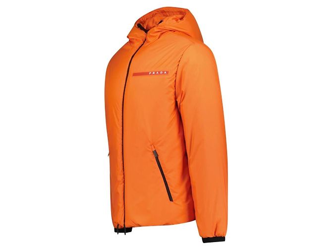 Leichte, gesteppte Prada-Jacke aus Polyester Orange - Ansicht 3
