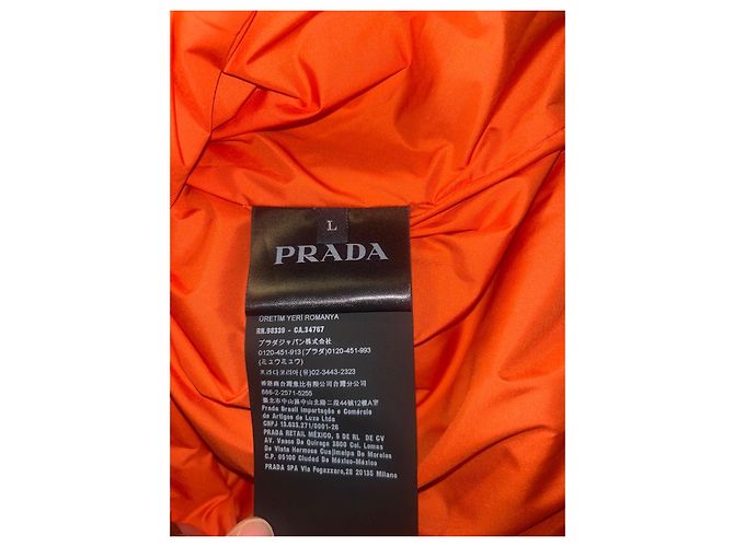 Leichte, gesteppte Prada-Jacke aus Polyester Orange - Ansicht 6