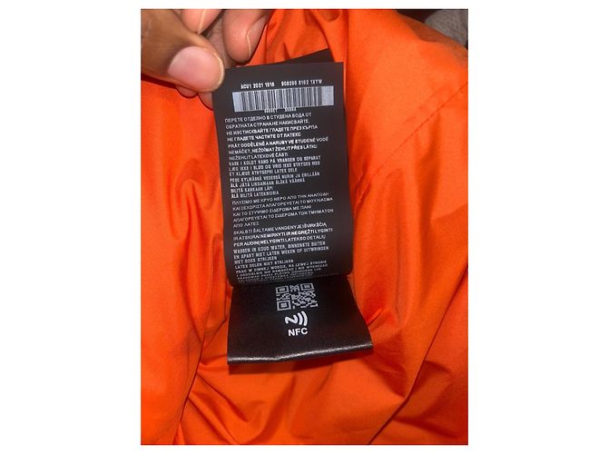 Leichte, gesteppte Prada-Jacke aus Polyester Orange - Ansicht 8