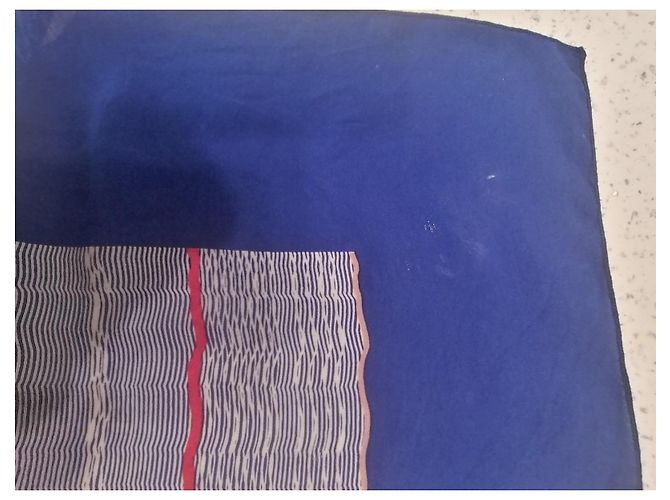 Foulard Christian Dior in seta onda blu 55x55 - vista 3