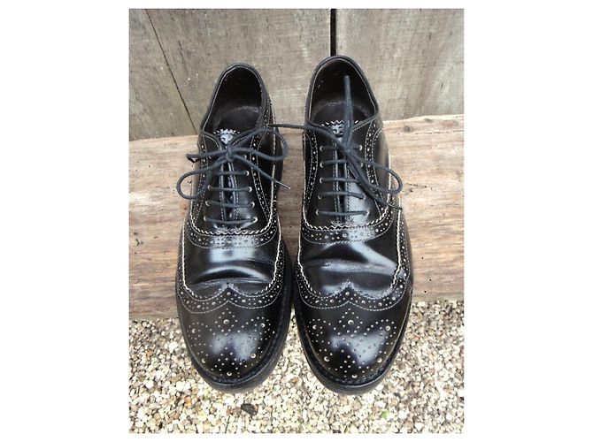 Richelieu Heschung Pearl in pelle nera Nero - vista 3