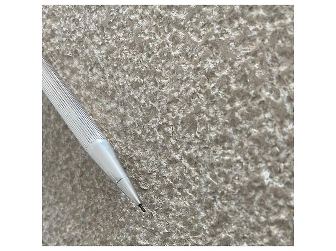 Autre Marque SOPRANE Ribbed Mechanical Pencil Silver Plated - Vintage Silvery - view 5