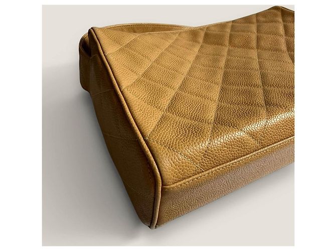 Camera Borsa a tracolla in caviar Chanel Beige - vista 18