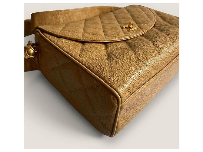 Camera Borsa a tracolla in caviar Chanel Beige - vista 19