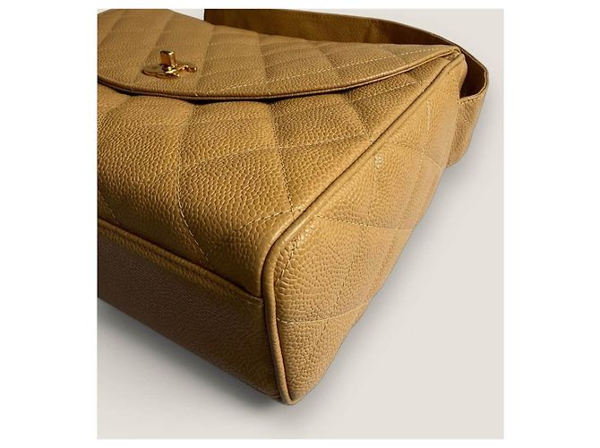 Camera Borsa a tracolla in caviar Chanel Beige - vista 20