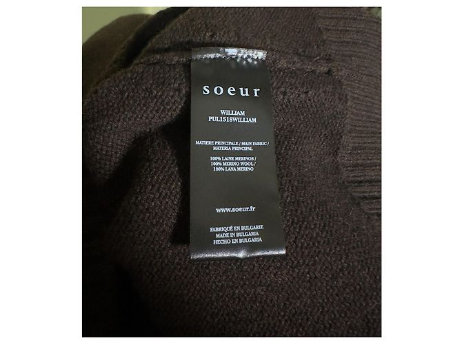 Soeur Suéter William Oversize de lã marrom - vista 5