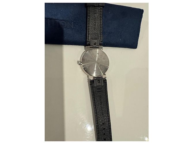 Louis Vuitton Tambour Uhr Stahl Schwarz Diamanten - Ansicht 4