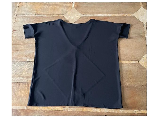 Top nero Dagmar kimono scollo a V - maniche corte T. XS - vista 5