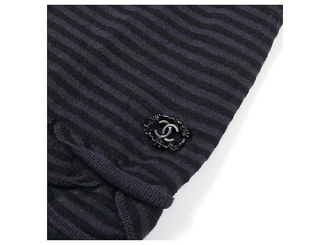 Timeless Vestido de rayón Chanel Negro Gris - vista 6