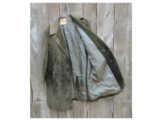 Abrigo Burberry Paris de ante verde oliva Caqui - vista 4