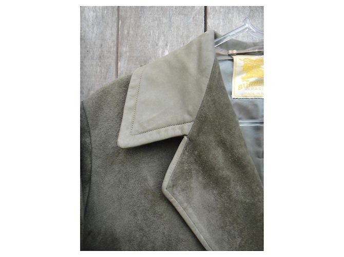 Abrigo Burberry Paris de ante verde oliva Caqui - vista 7