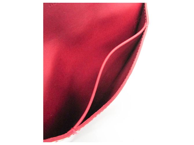 Louis Vuitton Monogram Vernis Enveloppe Plat Key Case Red - view 5